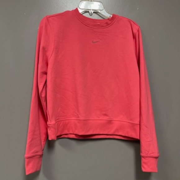 Nike Womens 2 Pc Training Outfit - Pink Sweatshirt with Dri-Fit Black Leggings M - Picture 3 of 5